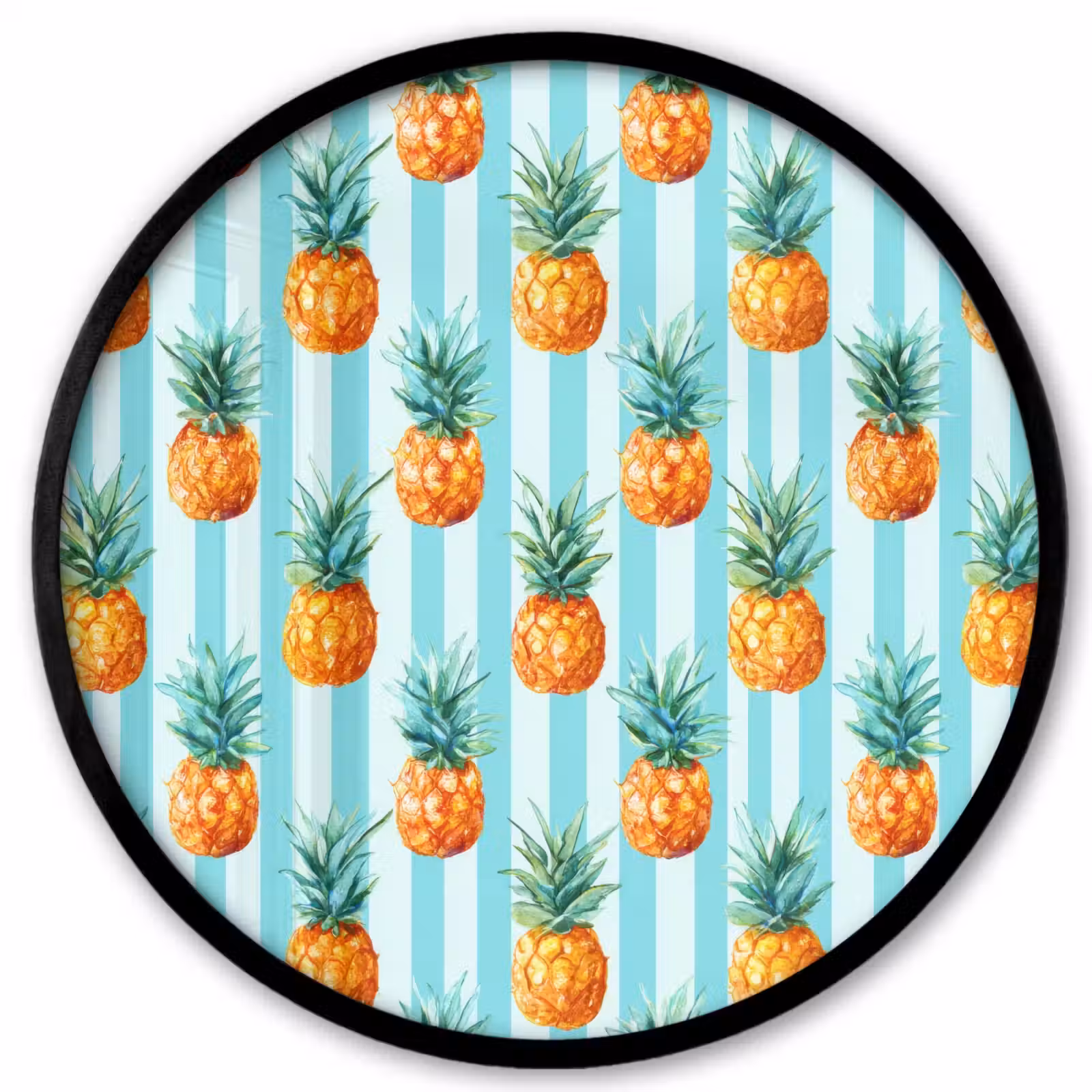 Ronde fotolijst - Ananas - Strepen - Groen — 1