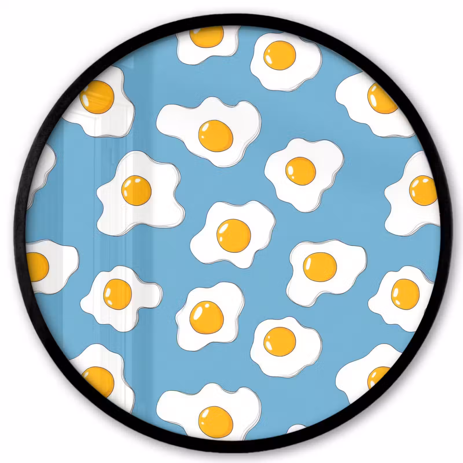 Ronde fotolijst - Eieren - Dooiers - Blauw — 1
