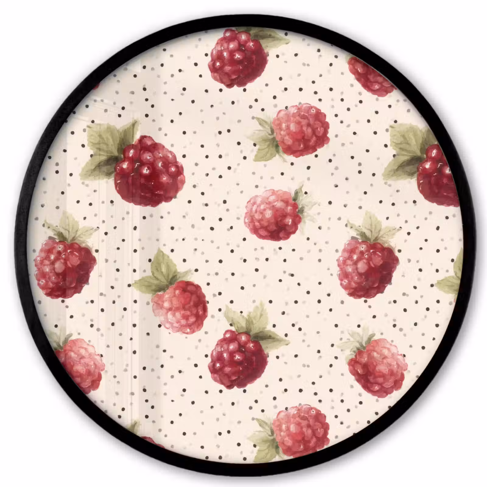 Ronde fotolijst - Framboos - Stippen - Rood — 1