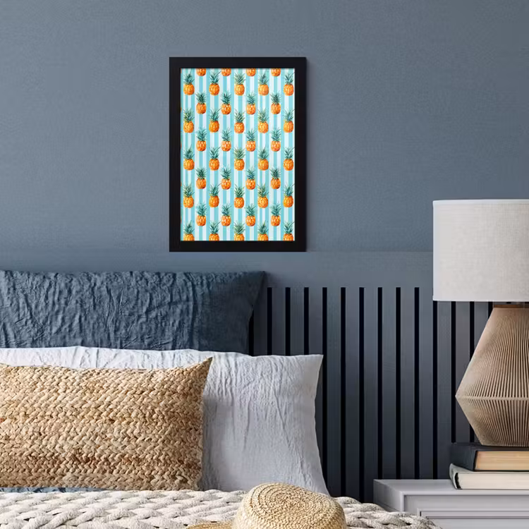 Poster met lijst - Ananas - Strepen - Groen — 3