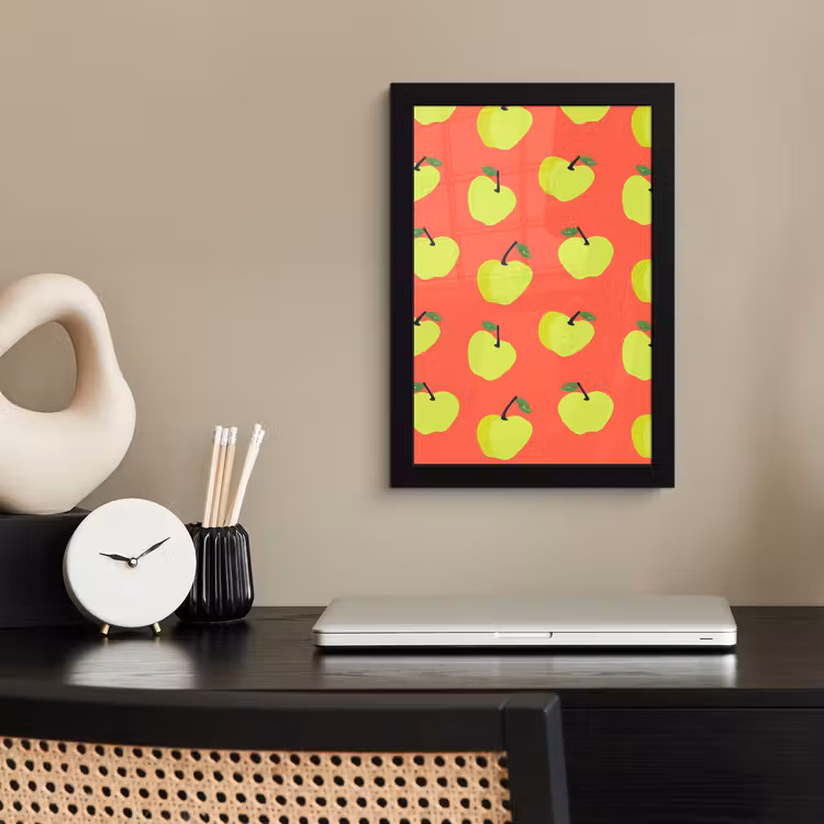 Poster met lijst - Appels - Modern - Groen — 2