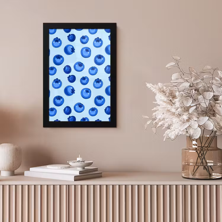 Poster met lijst - Bessen - Modern - Blauw — 5