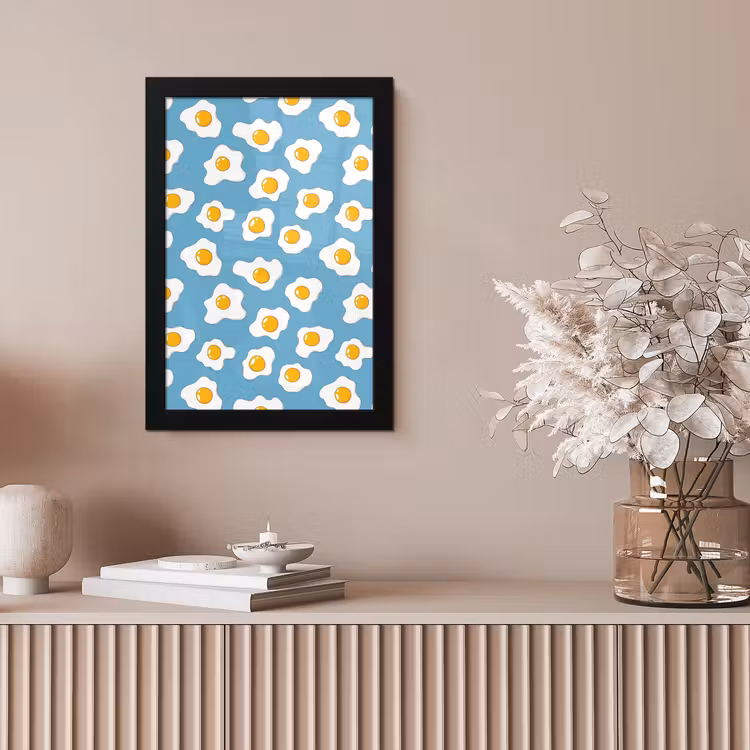 Poster met lijst - Eieren - Dooiers - Blauw — 5