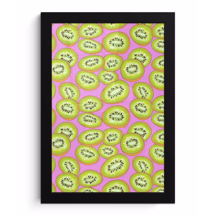 Poster met lijst - Kiwi - Speels - Groen — 1