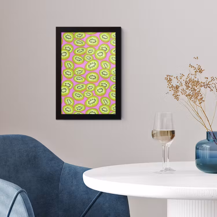 Poster met lijst - Kiwi - Speels - Groen — 4
