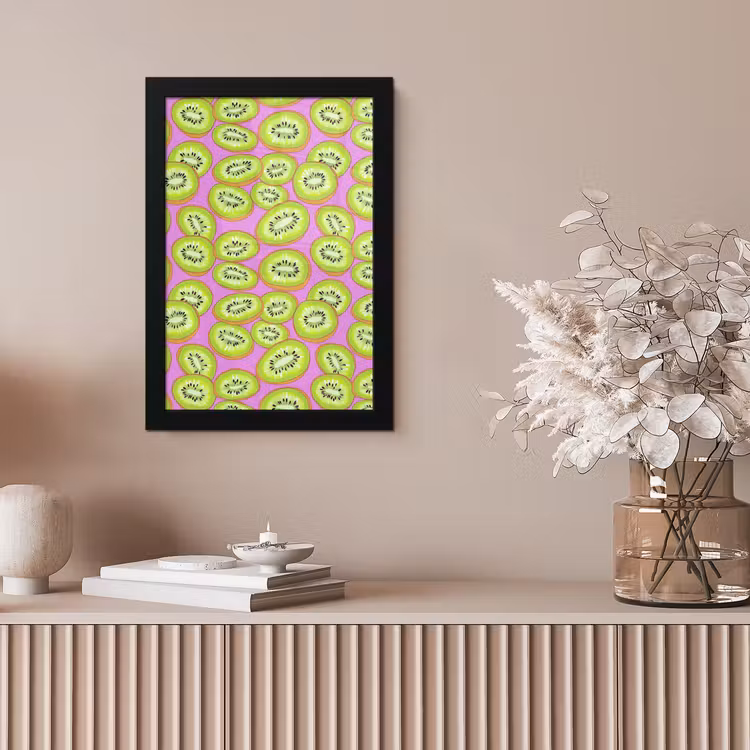 Poster met lijst - Kiwi - Speels - Groen — 5
