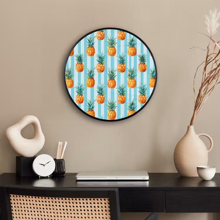 Ronde fotolijst - Ananas - Strepen - Groen — 3