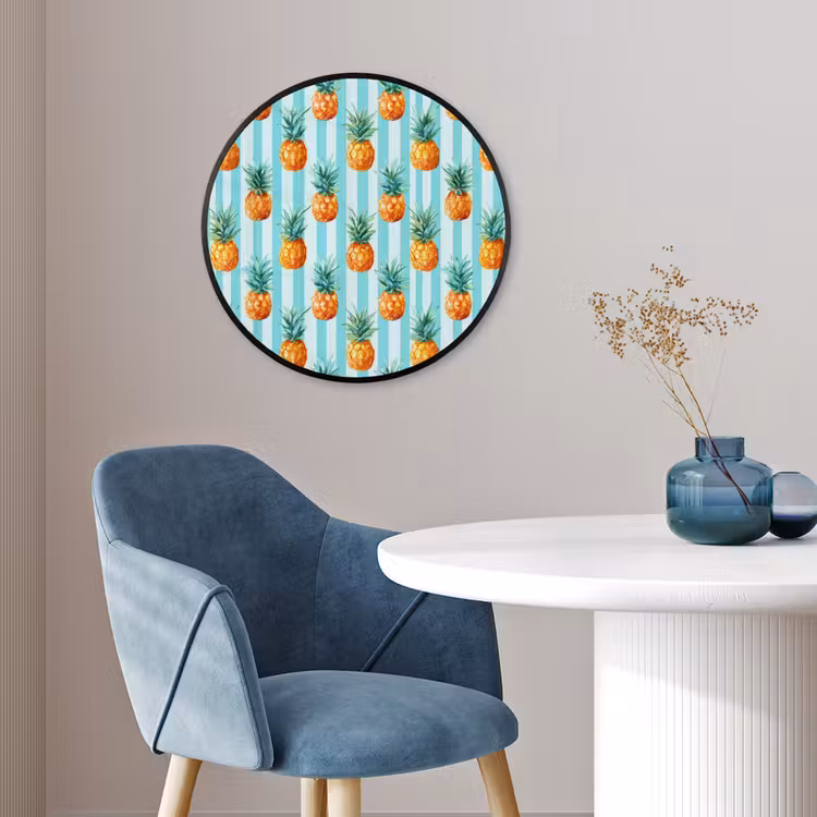 Ronde fotolijst - Ananas - Strepen - Groen — 4