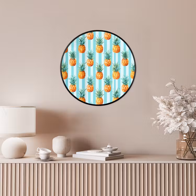 Ronde fotolijst - Ananas - Strepen - Groen — 5