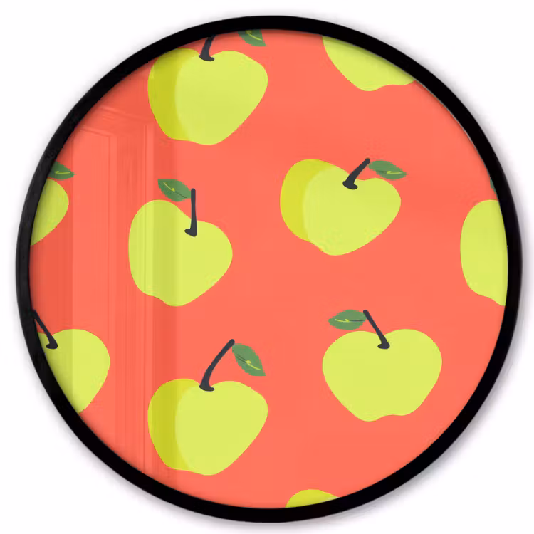 Ronde fotolijst - Appels - Modern - Groen — 1