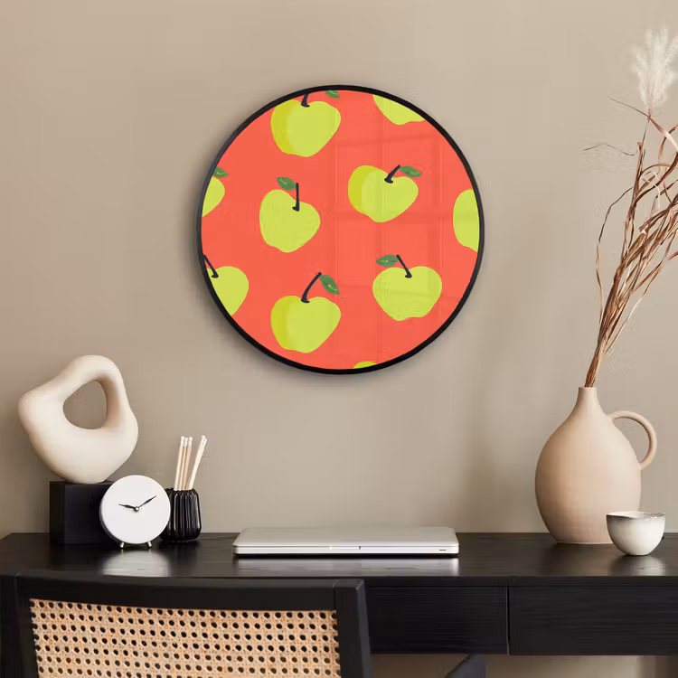 Ronde fotolijst - Appels - Modern - Groen — 3
