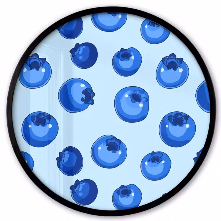 Ronde fotolijst - Bessen - Modern - Blauw — 1