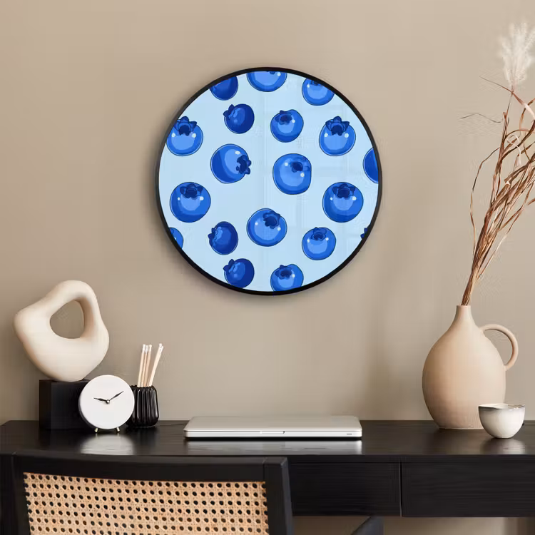 Ronde fotolijst - Bessen - Modern - Blauw — 3