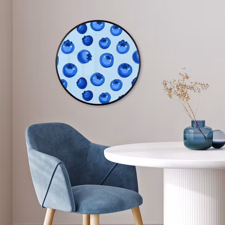 Ronde fotolijst - Bessen - Modern - Blauw — 4