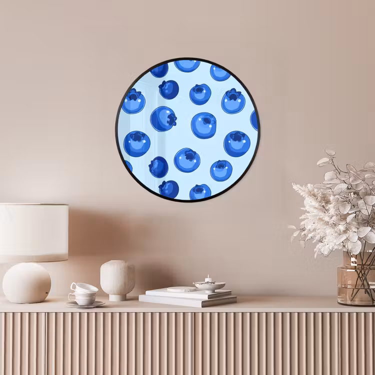 Ronde fotolijst - Bessen - Modern - Blauw — 5