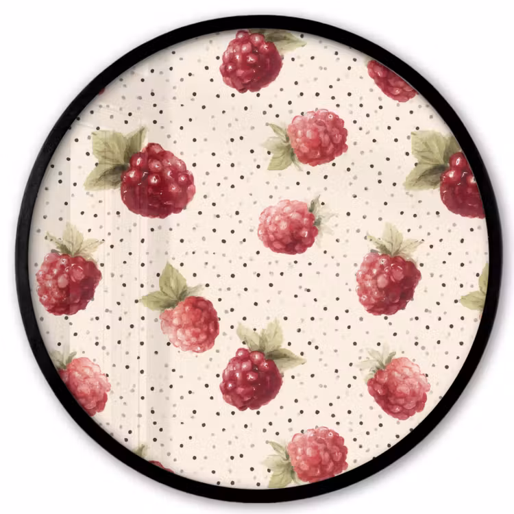 Ronde fotolijst - Framboos - Stippen - Rood — 1