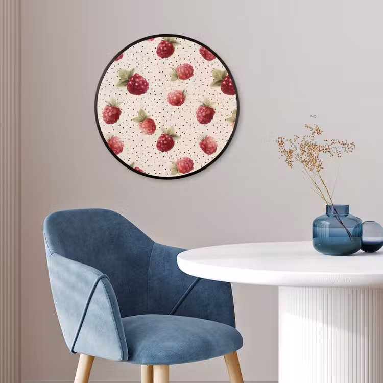 Ronde fotolijst - Framboos - Stippen - Rood — 4
