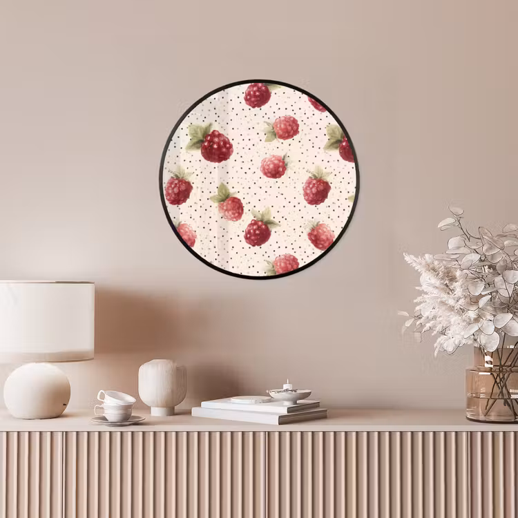 Ronde fotolijst - Framboos - Stippen - Rood — 5