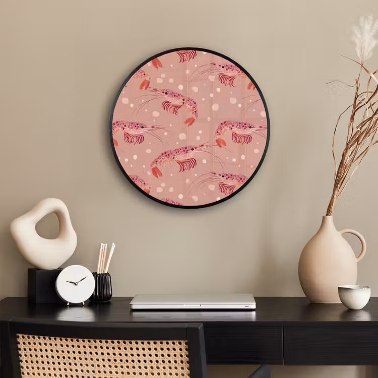 Ronde fotolijst - Garnalen - Stippen - Roze — 3