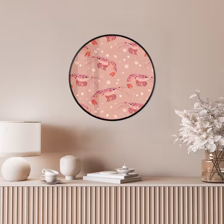 Ronde fotolijst - Garnalen - Stippen - Roze — 5