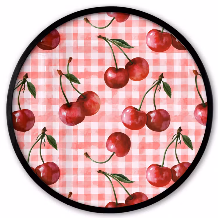 Ronde fotolijst - Kersen - Blokken - Rood — 1
