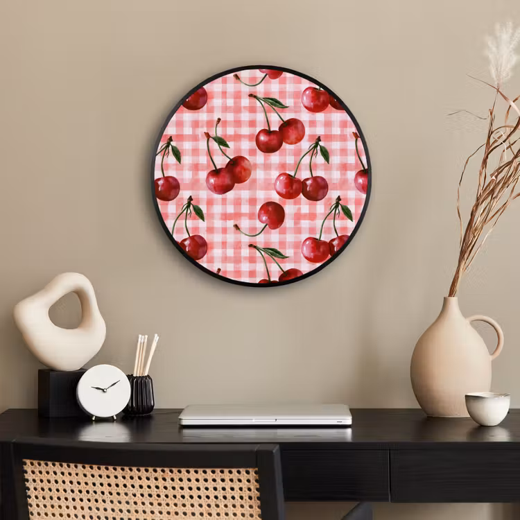 Ronde fotolijst - Kersen - Blokken - Rood — 3