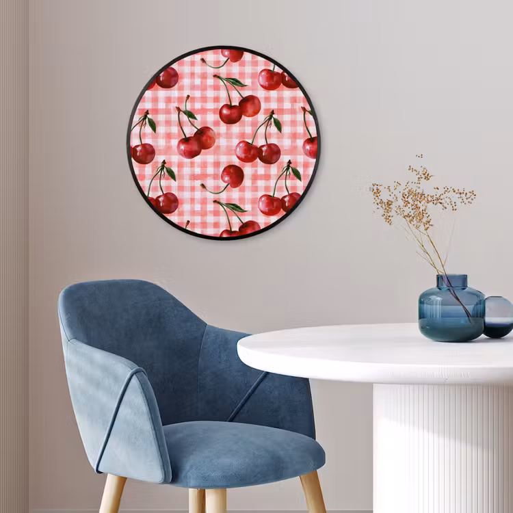 Ronde fotolijst - Kersen - Blokken - Rood — 4