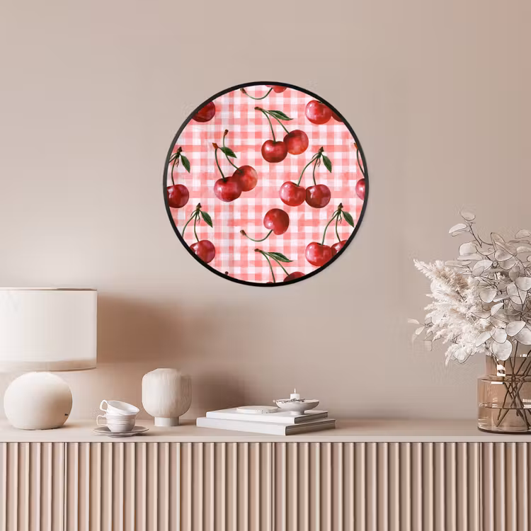 Ronde fotolijst - Kersen - Blokken - Rood — 5