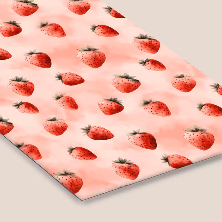 Poster met lijst - Aardbei - Patroon - Roze — 7