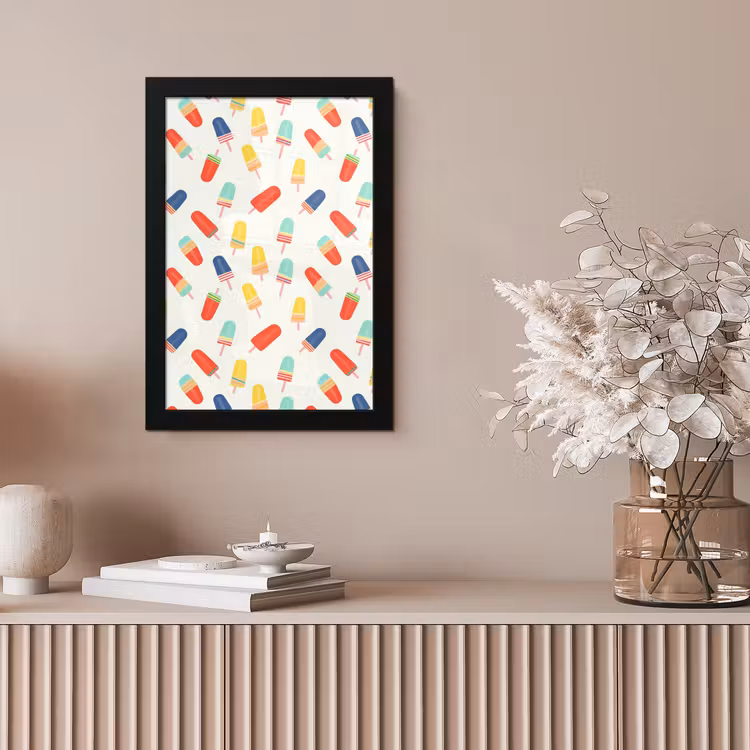 Poster met lijst - IJsjes - Speels - Kleurrijk — 5