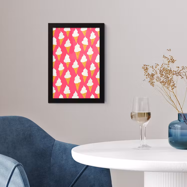 Poster met lijst - Softijs - Horentje - Roze — 4