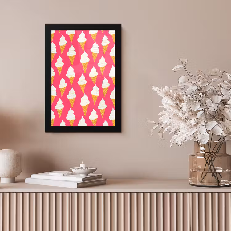 Poster met lijst - Softijs - Horentje - Roze — 5
