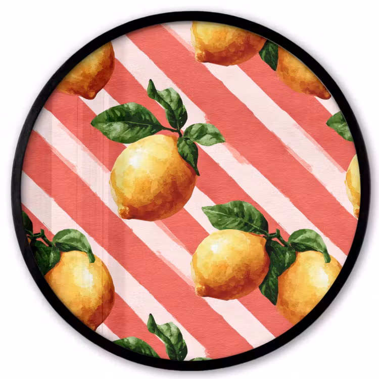 Ronde fotolijst - Citroen - Geïllustreerd - Oranje — 1