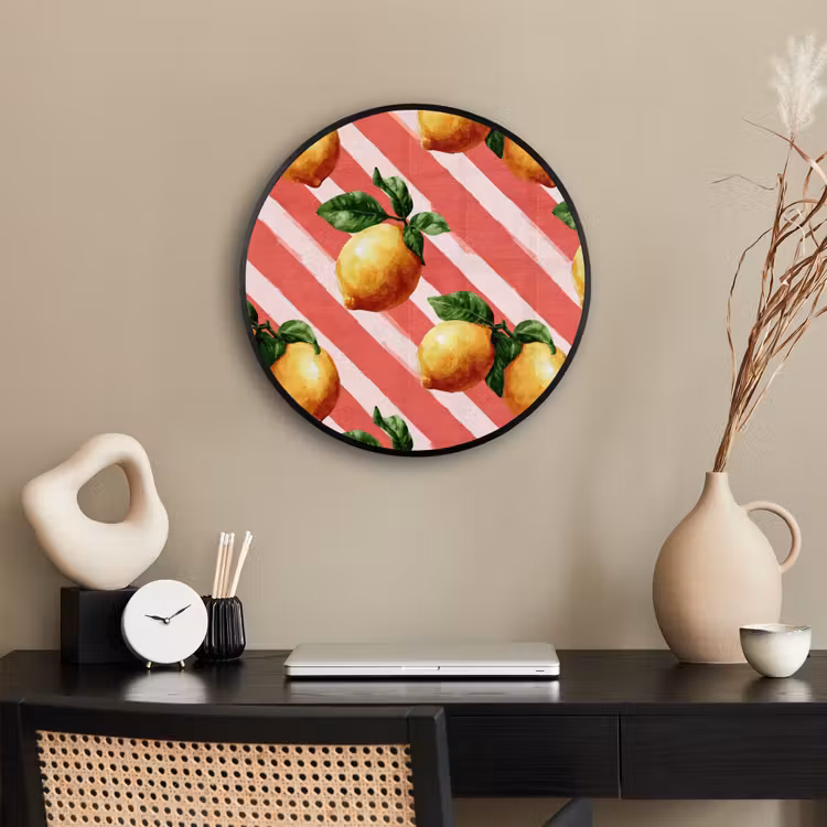 Ronde fotolijst - Citroen - Geïllustreerd - Oranje — 3