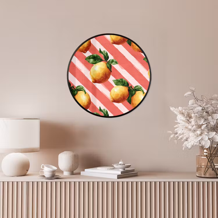 Ronde fotolijst - Citroen - Geïllustreerd - Oranje — 5
