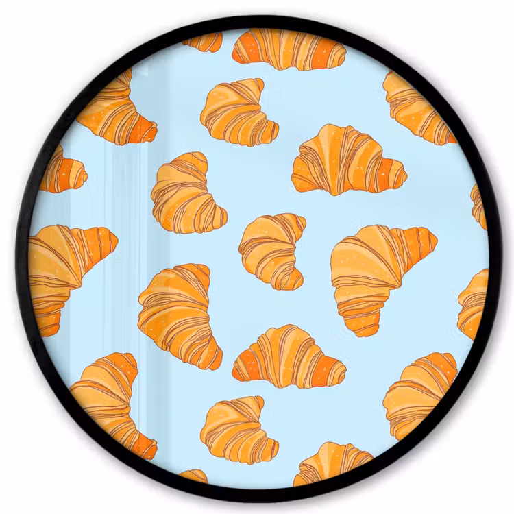 Ronde fotolijst - Croissant - Speels - Blauw — 1