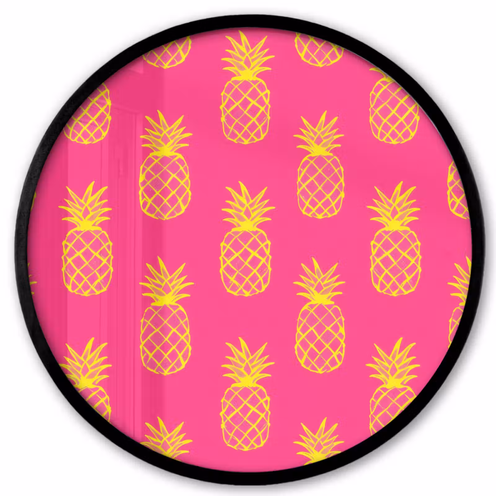 Ronde fotolijst - Ananas - Trendy - Roze — 1