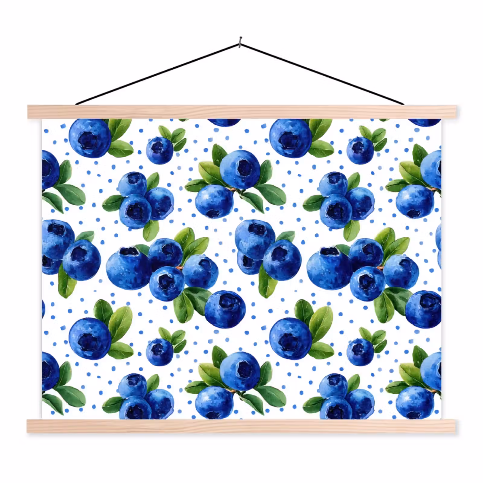 Schoolplaat - Bessen - Patroon - Blauw — 1