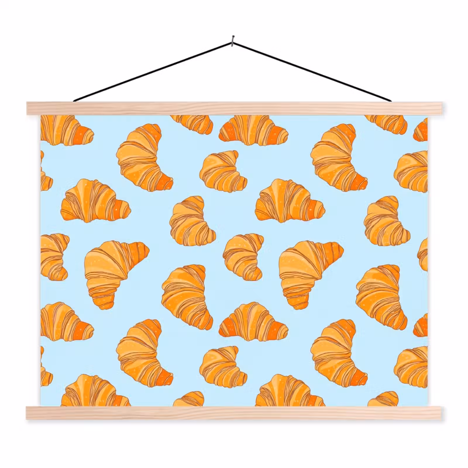 Schoolplaat - Croissant - Speels - Blauw — 1