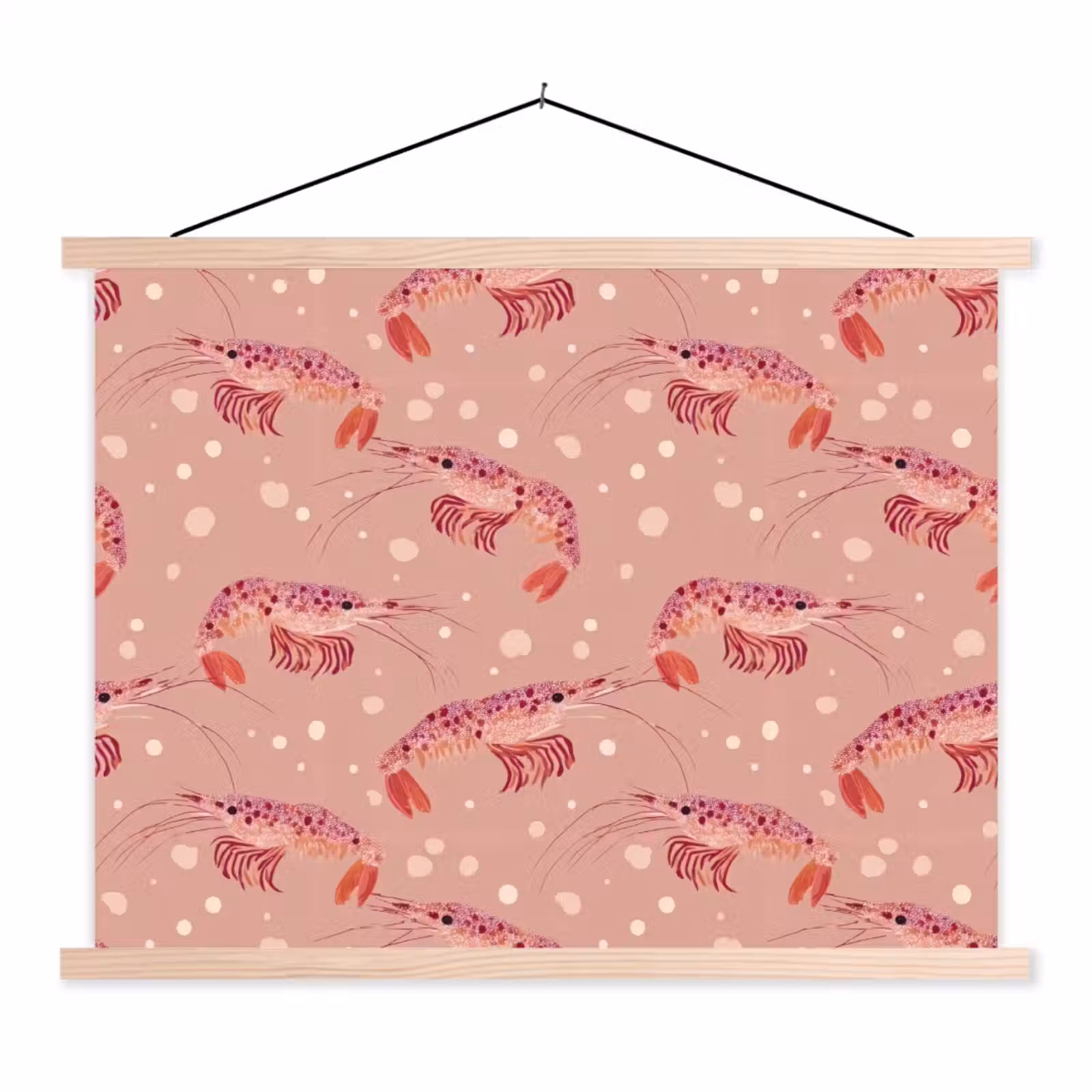 Schoolplaat - Garnalen - Stippen - Roze — 1