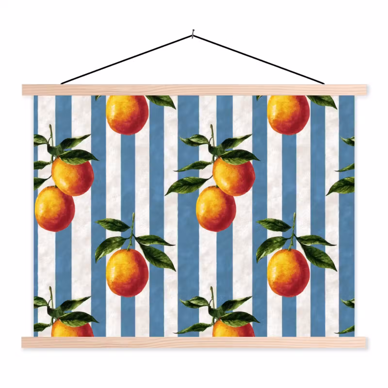 Schoolplaat - Strepen - Citroen - Blauw — 1