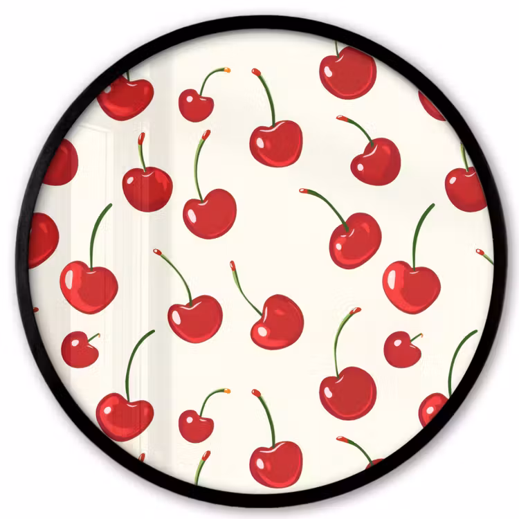 Ronde fotolijst - Kersen - Minimalistisch - Rood — 1