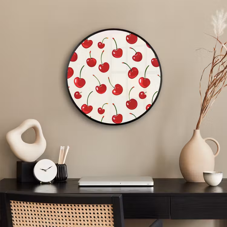 Ronde fotolijst - Kersen - Minimalistisch - Rood — 3