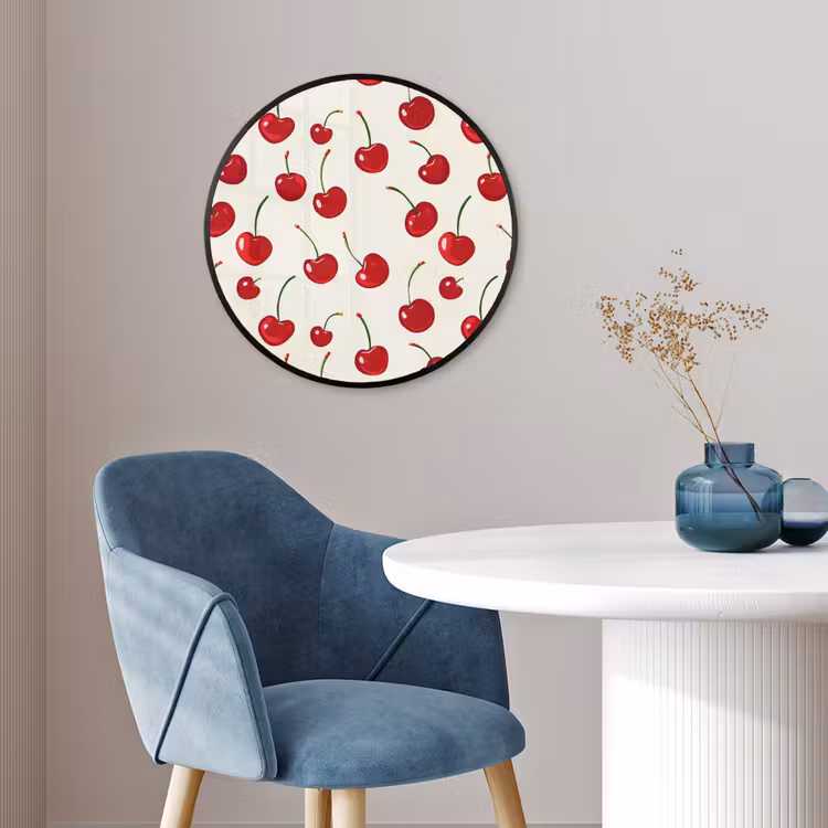 Ronde fotolijst - Kersen - Minimalistisch - Rood — 4