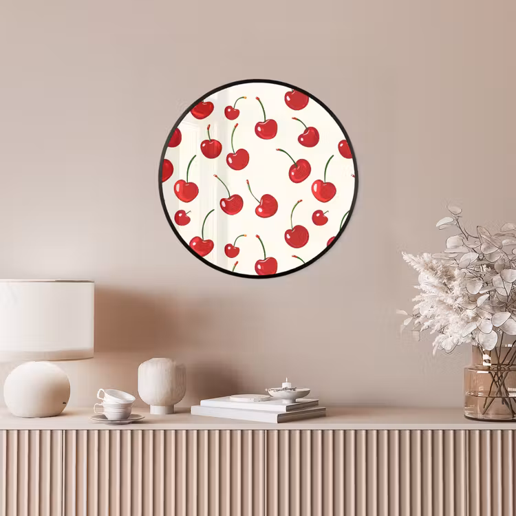 Ronde fotolijst - Kersen - Minimalistisch - Rood — 5