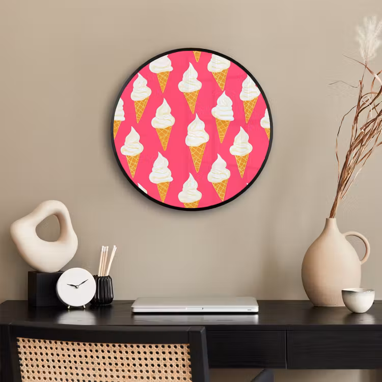 Ronde fotolijst - Softijs - Horentje - Roze — 3