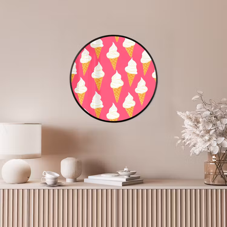 Ronde fotolijst - Softijs - Horentje - Roze — 5