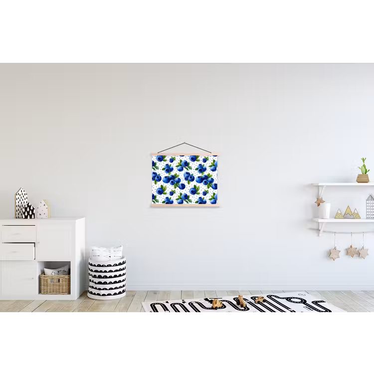 Schoolplaat - Bessen - Patroon - Blauw — 3