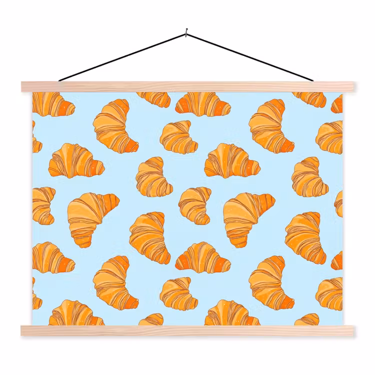 Schoolplaat - Croissant - Speels - Blauw — 1