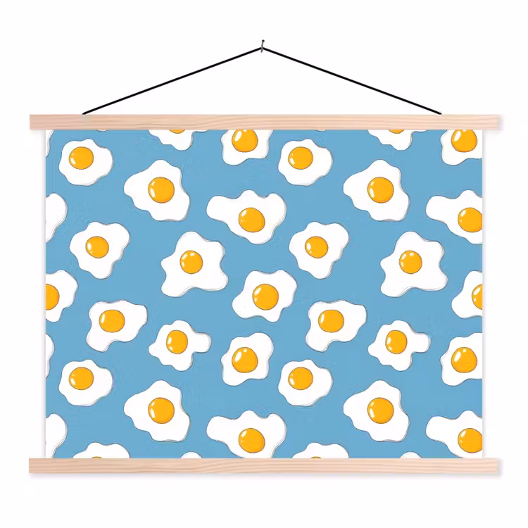 Schoolplaat - Eieren - Dooiers - Blauw — 1